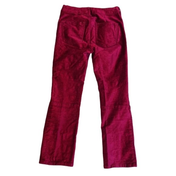 Free People Stretch Velour Crushed Velvet Crop Flare Pants Size 26 - Picture 5 of 11
